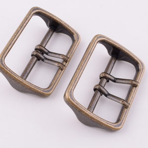 1.5&#39;&#39; Double Pin Buckle Bronze belt buckles,38mm Large Double Prong Strap Buckle,Heavy Duty Metal replacement belt buckle hardware 4 pcs
