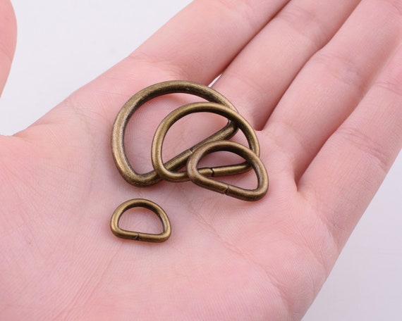 Bronze D-rings,1'',3/4'',1/2'',1/3'' D Rings,4 Sizes Metal