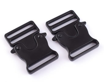 Metalen release gespen zwarte quick slide gesp, 30mm rugzak riem riem gespen, tas webbing riem hond halsband hardware lederen carft