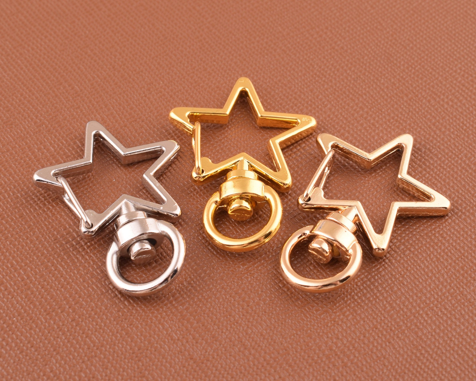 Star Shape Swivel Clasps Swivel Hook Star Key Rings Keychains Etsy