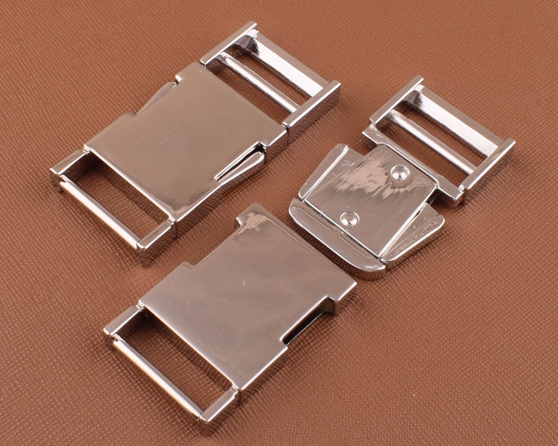Metal Dog Collar Hardware Set1 Inch Silver Buckle Etsy Canada