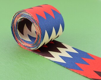 2 '' Jacquard cinta cinchas étnicas, 50mm coloridas correas de patrón geométrico, cinta tejida suave, correa de la tela de servicio pesado correa de la manija de la correa de la bolsa