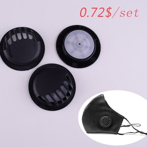 May include: Three black round mask valve covers with a white filter and a black mask with a valve cover. 0.72$/set