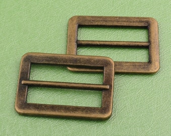 WANLIAN Fibbia per cintura rettangolare in metallo, fibbia per cintura rettangolare vuota personalizzata, fibbia per cintura in metallo rettangolare vintage da uomo in bronzo