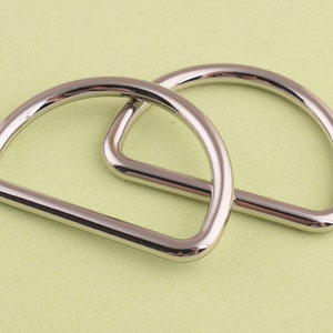 4 pcs 40mm d ring metal d-rings  silver d circle big d-ring for handbag or belt making