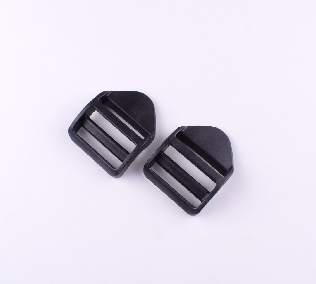 Black Plastic Slide Buckles 38mm Strap Adjuster Buckle Heavy Duty 1.5
