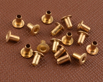 Occhielli d'oro Grommets,1mm Mini Brass Grommets Occhielli piccoli occhielli in metallo per perline Anime Abbigliamento Artigianato in pelle.Oltre 200 pezzi