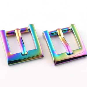 1/2&#39;&#39; Rainbow belt buckles,13mm Adjust Pin Buckles Strap buckles,Square strap fastener replacement buckles for belt DIY making--10pcs