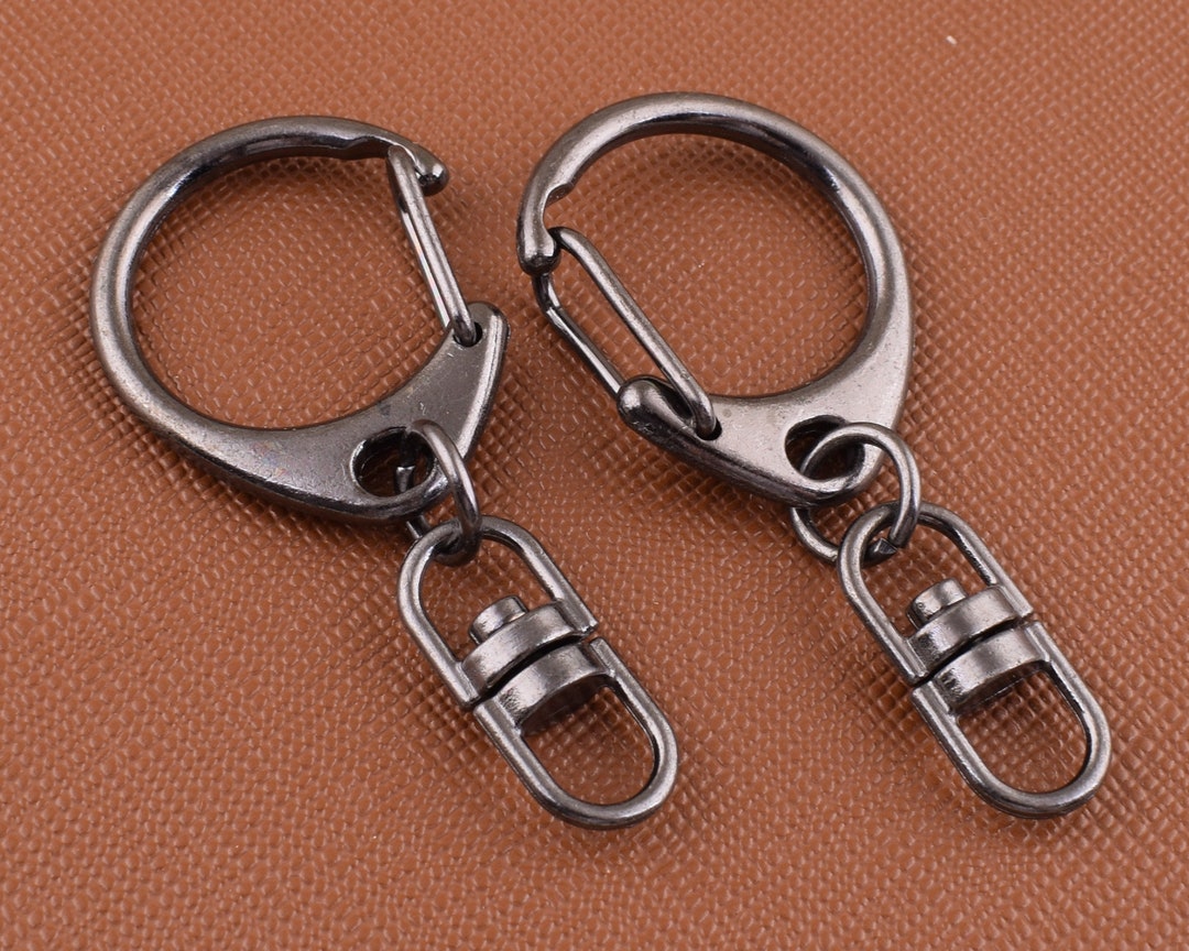 22 Mm Swivel Clasps Key Ring Gun Black Key Chain,metal Key Holder Hook