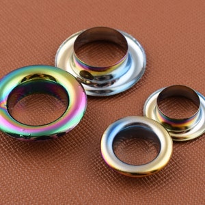 Metal rainbow Eyelets Grommets with washer eyelet Grommets Eyelets dress,Great for Clothes Leather Canvas bag
