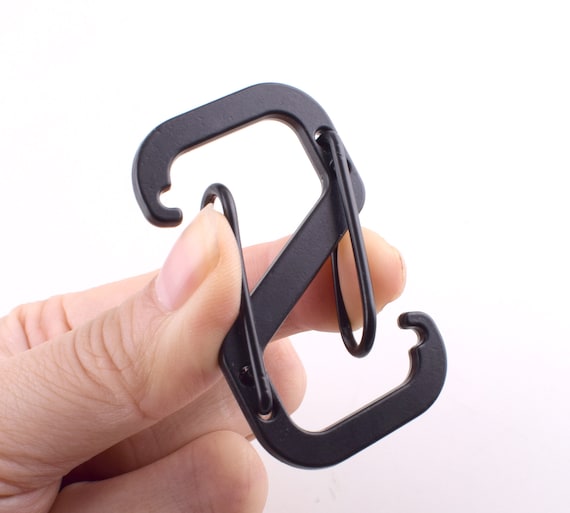 Metal Dual Gated Spring Snap Hook Carabiner Hooks Push Gate Hooks Rounded  Rectangle Spring Snap Hook Connect Buckle S Biner for Bag -  Canada
