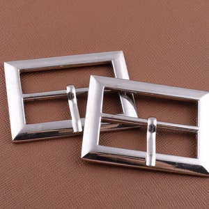 1.5 inch Silver pin buckles,38mm Square strap buckles,belt buckles,Center bar adjust pin buckles for belt/dog collar DIY making--4pcs