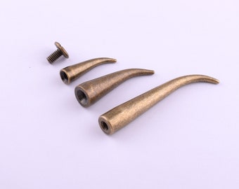 Colorful Screw Punk Studs Decorative Nail Studs,Red Metal Punk Spikes Cone Spike,Screw Studs for Leather Crafts Clothes Shoes Decoration