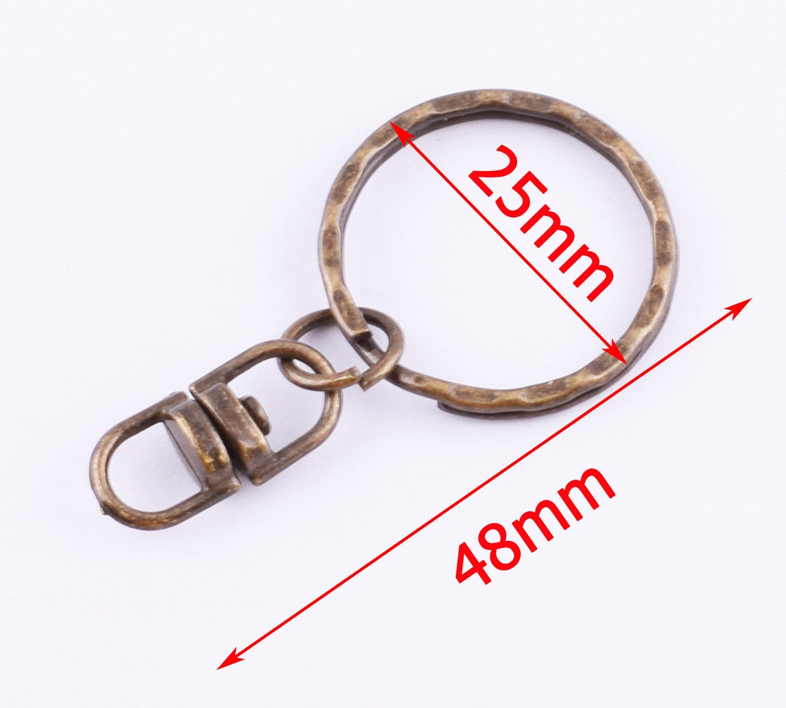 25mm Split Ring With Swivel Connector Double Loop1'' Etsy