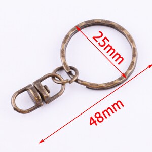 25mm Split Ring With Swivel Connector Double Loop,1'' Round Double Jump ...