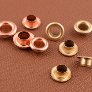 Rose gold/gold Eyelets Grommets Eyelets Leather Craft Repair,Metal eyelets For Bead Cores Clothes Leather Working
