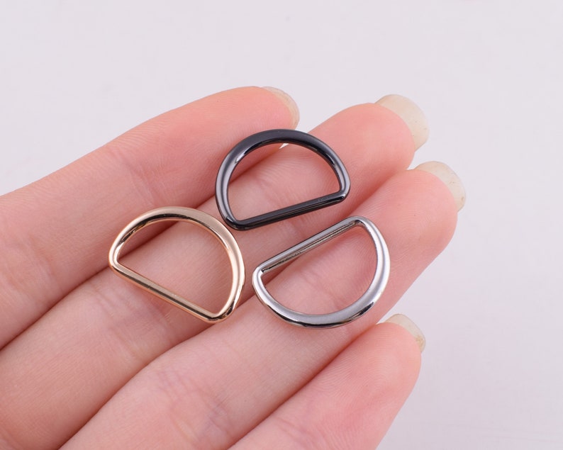 Onwon Anillo En D De Metal, Anillo En D Semicircular Hebilla Resistente Para Accesorios De Bricolaje, Cinturones, Mochilas, Arneses Y Collares De Mascotas, 100 Piezas
