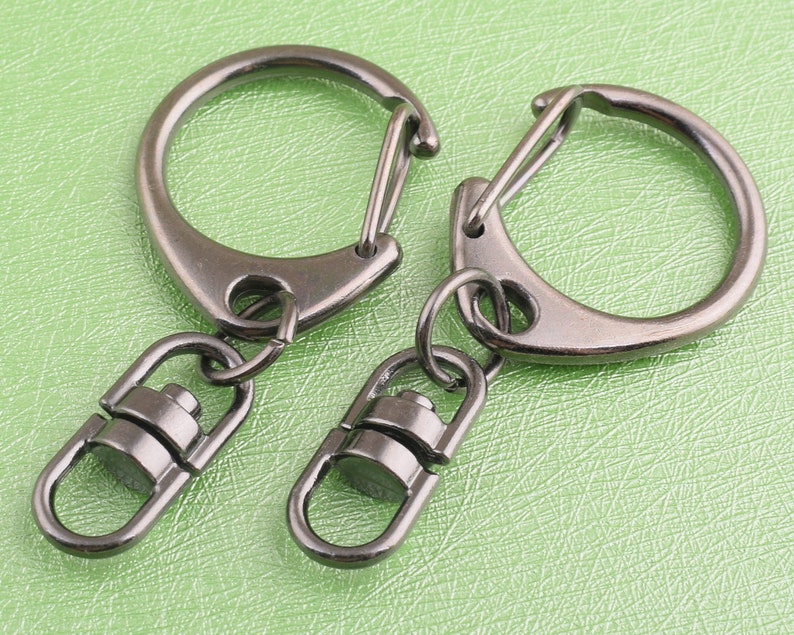 swivel clasps gun black swivel snap hook metal lobster clasp for keychian and handbag,8 pcs 5.5mm*50mm
