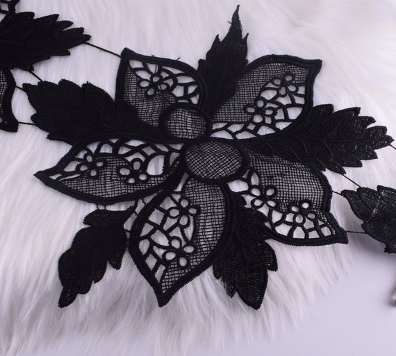 Black Embroidery Lace Trim