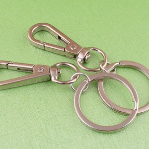 6 pcs Swivel clasps,25mm Silver Swivel hook,Metal Key Ring swivel snap hook lobster clasp charm swivel clips for bag/key ring.