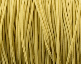 1mm Yellow Elastic cord,25 Yards Round Elastic Draw cord rope,Jewelry Beading Nylon/polyester Rubber Stretch String hair tie making