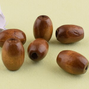 Brown wood beads,11*15 mm Oval wood beads,Satin Varnished Wood Beads,Natural Craft Wood Beads For Jewelry Making DIY Bracelet Necklace