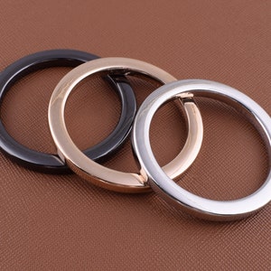 Metal O rings,1.5'' round flat strap O-rings,38mm silver/Light gold/black Non-welded handbag O rings buckle for purse connector 4 pcs