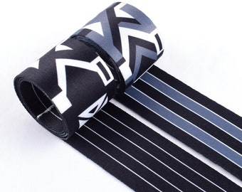 50mm Striped Webbing Strap,Heavy Duty Bag Strap Webbing,2'' Geometric Pattern Polyester Webbing For Crossbody Straps Pet Collar Sewing Craft