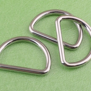 d rings silver d circles d loop d-rings metal  d ring d loop,6 pcs 1 inch rings for belt or dog collar