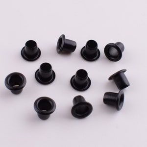 Black mini eyelet grommet,2mm hole metal grommets eyelets small rapid eyelets for leather canvas shoes craft hardware 200+ pcs