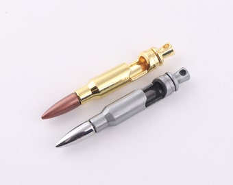 Metal Sliver Bullet Keychain Bottle Opener Gold Drink Openers Beer Opener DIY Key Pendant Gift for Beer Lover Dad Birthday Gift