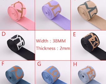 1.5''(38mm) Cotton Webbing,Heavy Duty Stripe Webbing Perfetto per borsa/collo a tracolla/maniglia,Accessori per abbigliamento Dog Collar