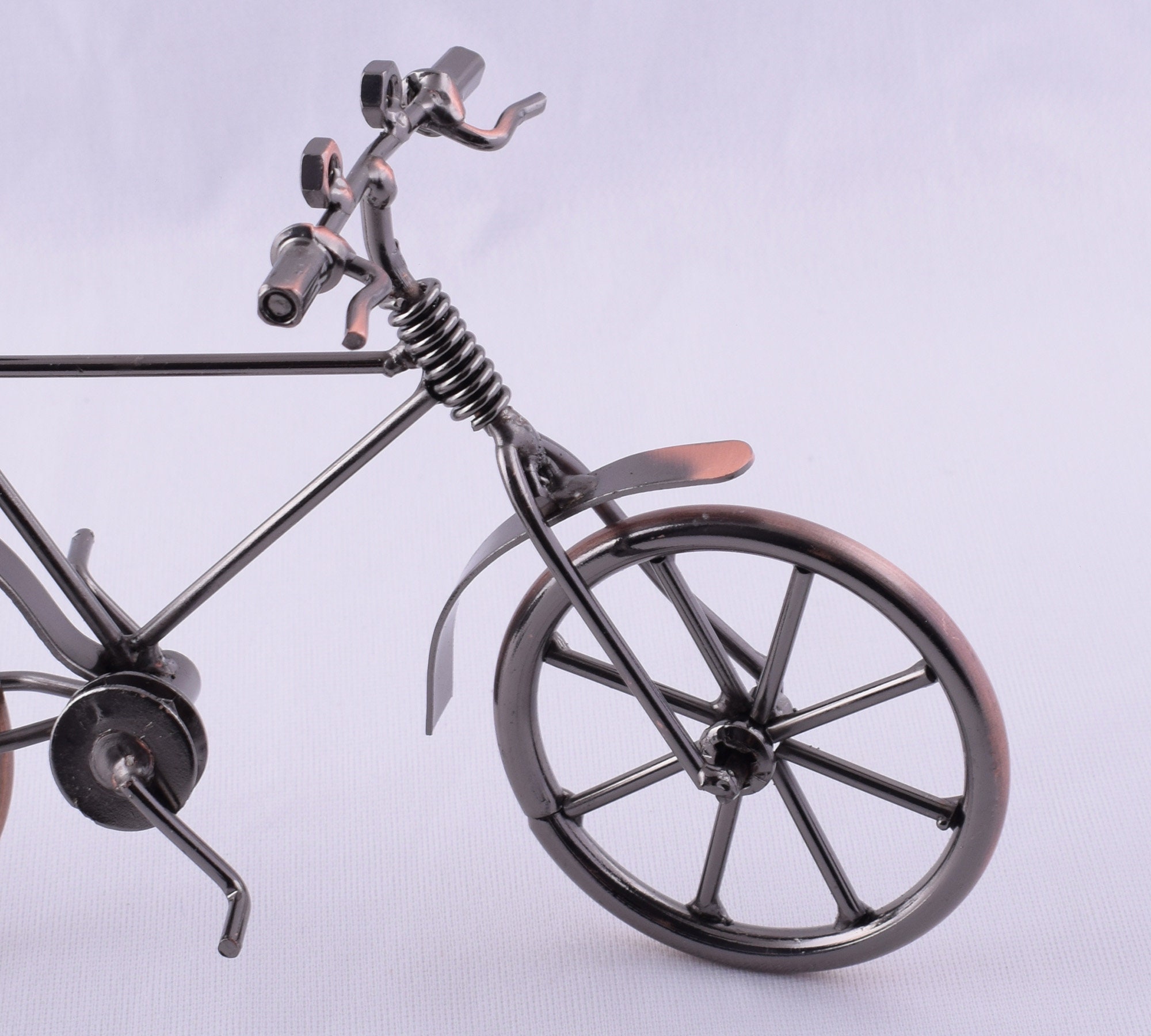 spielzeug fahrrad geschenk Metall Fahrrad Modell Handwerk,Kupfer Fahrrad Figur für Freund Geschenk