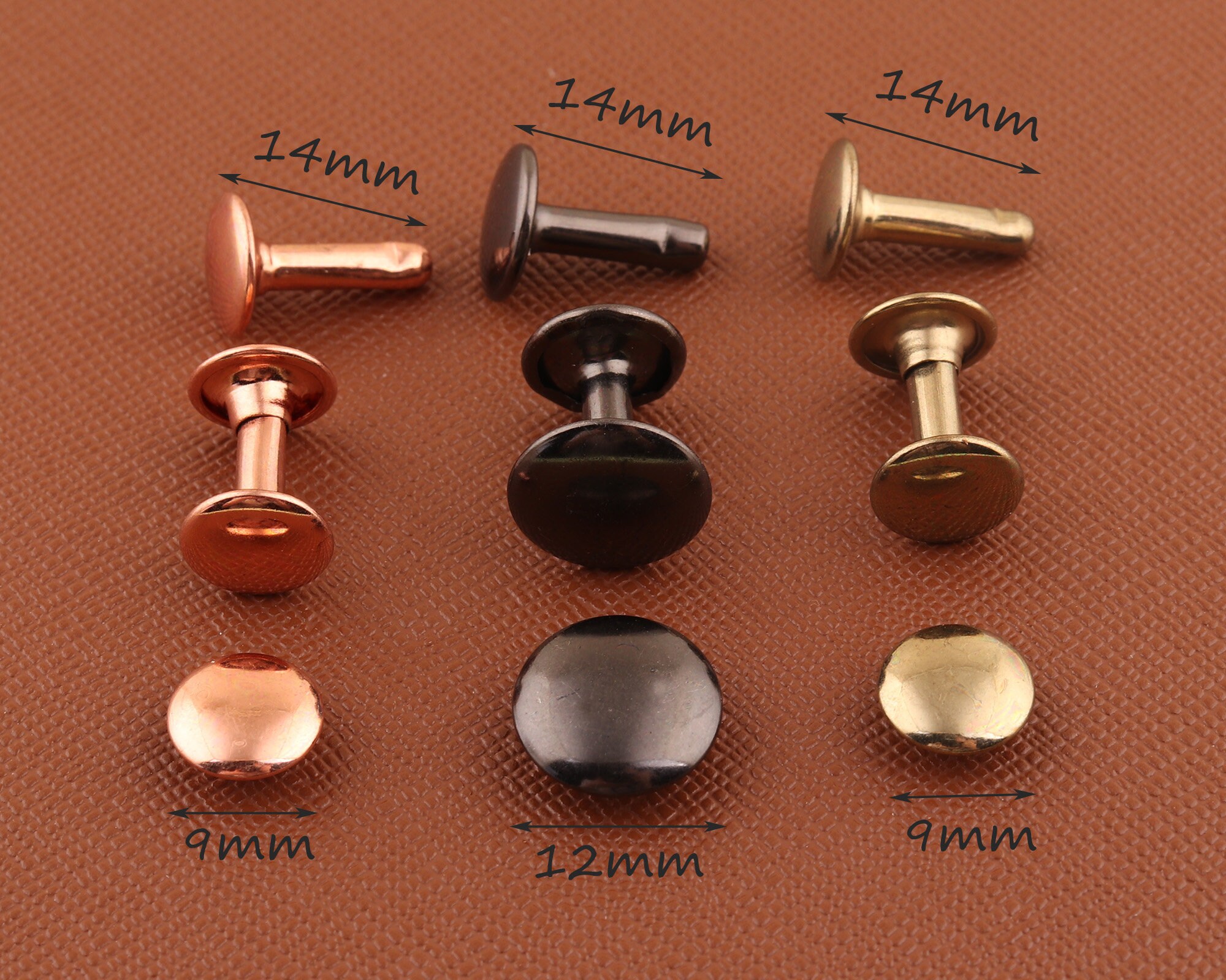 Remaches metálicos Stud Remaches rápidos remaches redondos Etsy