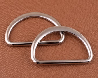 6 Pcs Silver D rings,D-Ring buckles,Metal connector d ring Non Welded D loop for Handbag Webbing Belt Dog Collar Hardware