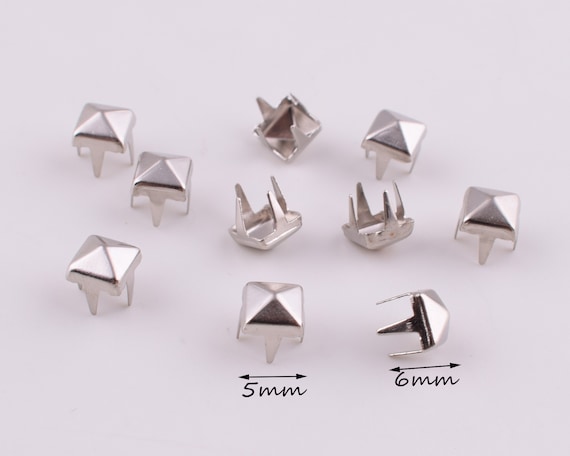 Pyramid Nailheads Studs,silver Claws Rivets,5mm Mini Brass Spikes
