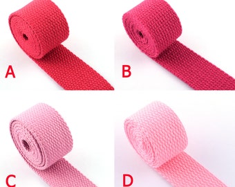 1 Inch Cotton Webbing Strap Solid Color Webbing,25mm Fabric Key Fob Webbing For Bag Handles Backpacks Strap Dog Collar Diy Sewing Making