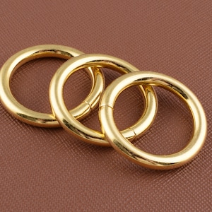 Metal O rings,Round gold strap ring,21mm loop rings handbag rings,Heavy duty purse O-rings buckle for collar DIY making hardware 12 pcs