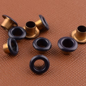 Dark blue Eyelets Leather Craft Repair Grommet Brass Grommets Eyelets Metal eyelets For Bead Cores Clothes Leather Working