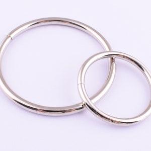 Metal O rings,Silver round strap O-rings,32mm 52mm handbag rings buckle,large O rings for purse connector