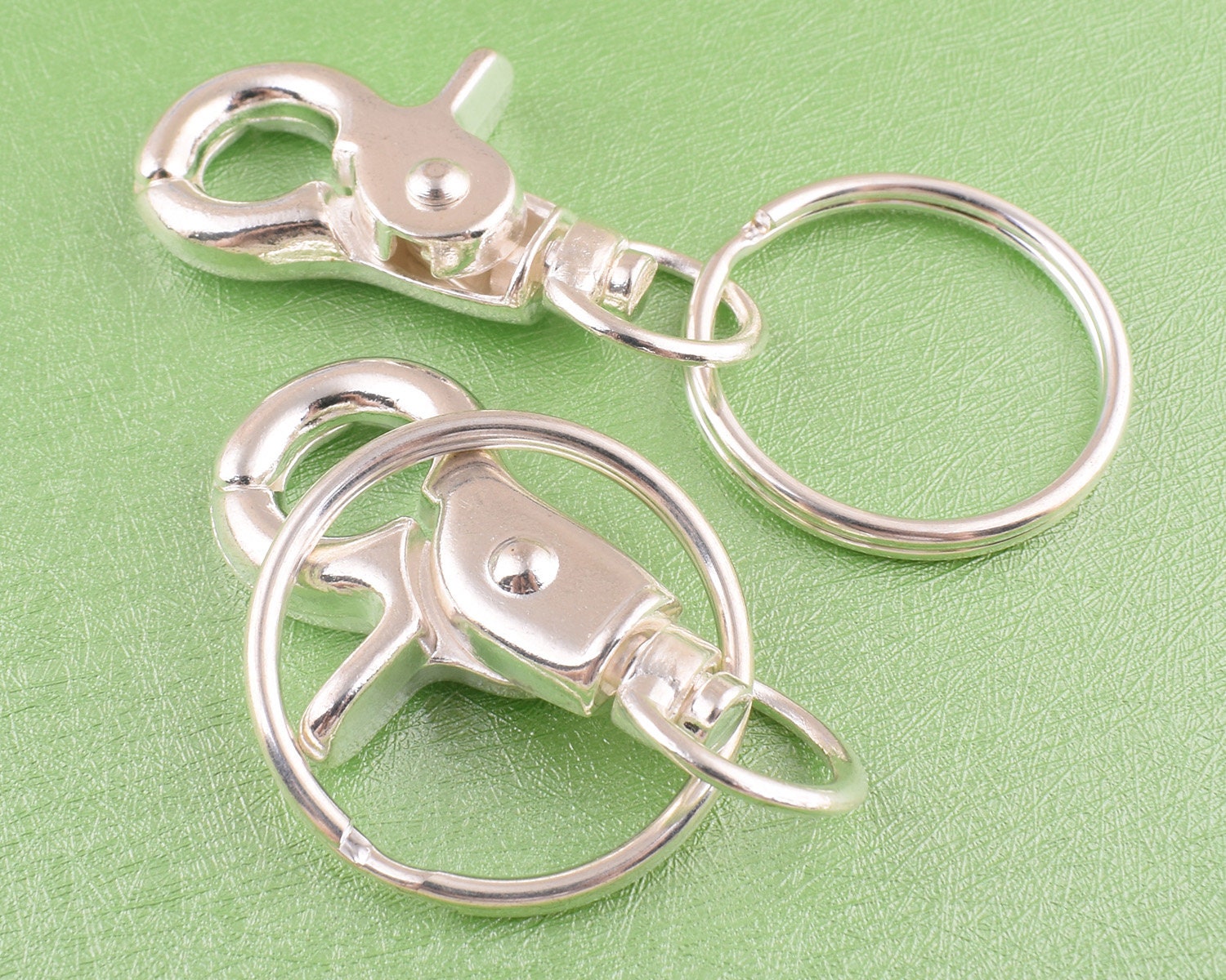 Swivel Clasps 4 Pcs Metal Key Ring Bright Silver Lobster Clasp Etsy UK