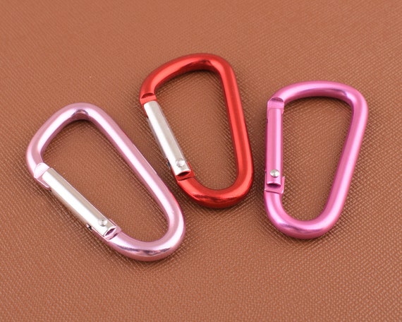 【かおリン様】CLIMBING KEY RING 2個セット(ピンク、ブラック) Rose Red/pink/red Key Ring Key Chain Aluminum Carabiner Special