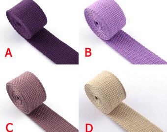 25mm Cotton Webbing Strap Solid Color Webbing,1 Inch Fabric Key Fob Webbing For Bag Handles Purse Strap Dog Leash Diy Sewing By The Yard
