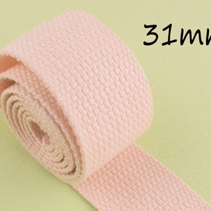 31 mm eggshell yellow webbing Imitation cotton webbing strap webbing for collar/belt