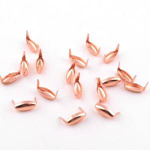 Nailheads studs,7mm Mini rose gold oval claw rivets,Spikes prong studs,Metal brass decorative studs for belt/shoes Leather working 200 pcs
