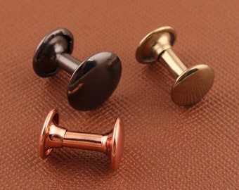 Metal Rivets Stud Rapid Rivets round rivets,light gold/rose gold/gunmetal Rivets,9mm*14mm Double Cap Rivets for Leather Handbag Hardware