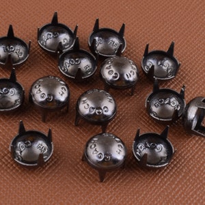 Black Dome Nailheads,8mm studs,Small Claws rivet studs,Metal brass Spikes studs,Claws nail studs for Leather/purse/bag Craft 100 pcs