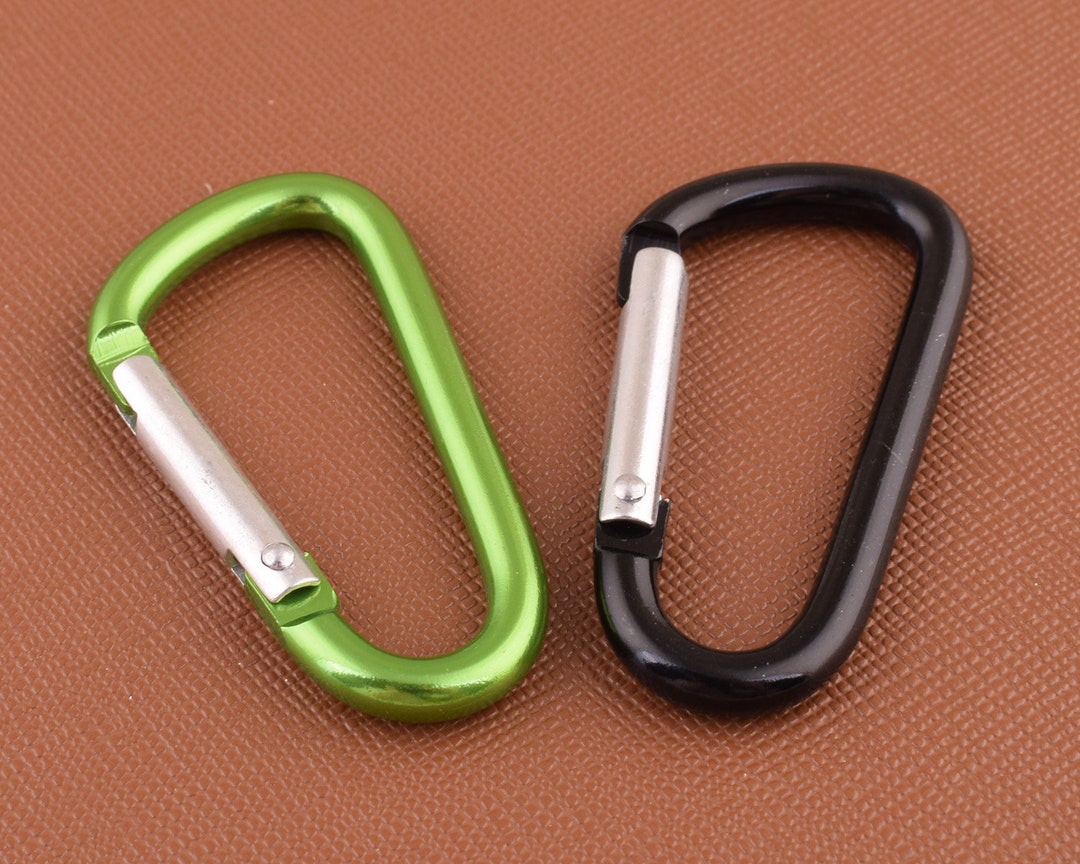 Black/green Key Ring Aluminum Carabiner Metal Key Chain, Carabiner Clips Cool Gift for Boy Etsy