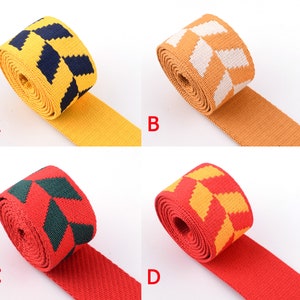 38mm Baumwolle Webbing, 1,5 &#39;&#39; rot gelb gestreift Webbing, schwere Pflicht Gurtband für Tasche Griffe, Handtasche Strap, Pet Kragen machen Zubehör