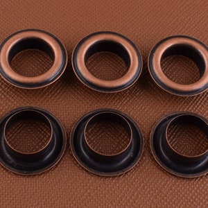 Antique Copper Round Eyelets,10*16mm Eyelets Grommet with Washer,Metal Grommet Eyelet for Pet Collar/Purse/Leather Working 50 Sets